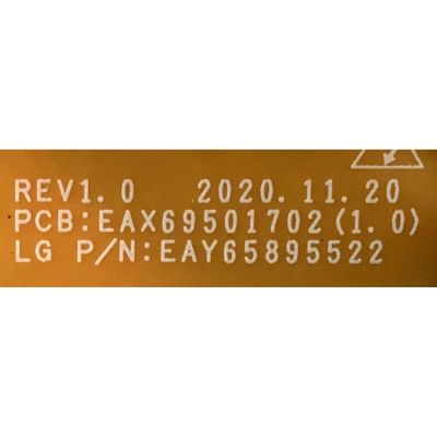 KIT DE TARJETAS PARA TV LG / NUMERO DE PARTE MAIN EBU66466702 / EAX69462206(1.0) / XU1023A20H / 1K1L000K-004 / FUENTE EAY65895522 / EAX69501702(1.0) / PANEL NC550TQG-AAKP1 / MODELOS 55NANO75UPA.BUSYLJM  - Imagen 3